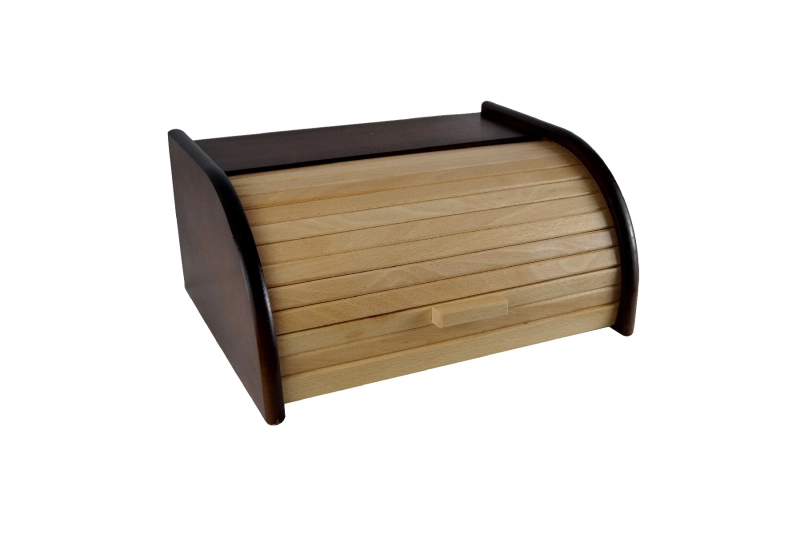 Wooden bread box in two colors / light front PEEWIT Ryglice